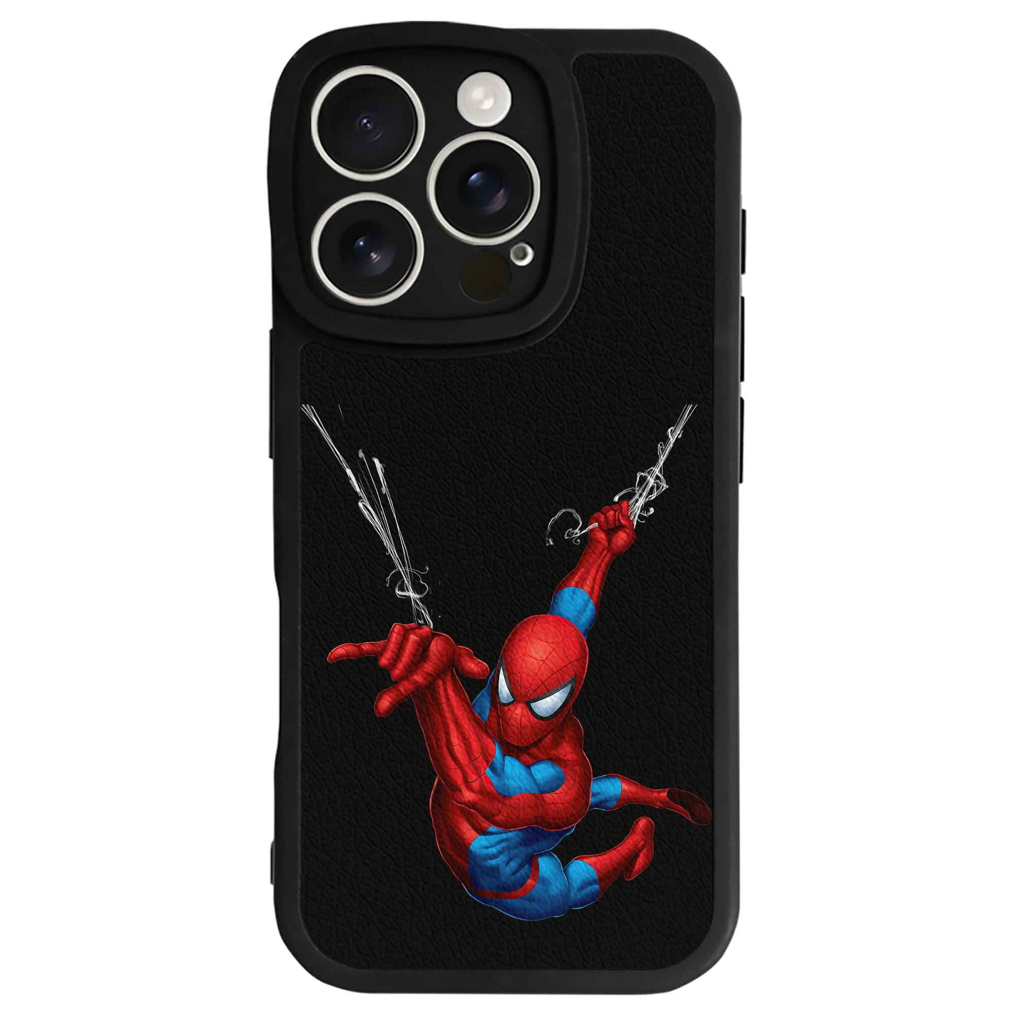 Spider Man スパイダーマン 【iPhone 16シリーズ対応】シリコンスマホケース（レザー調） 材質：シリコン